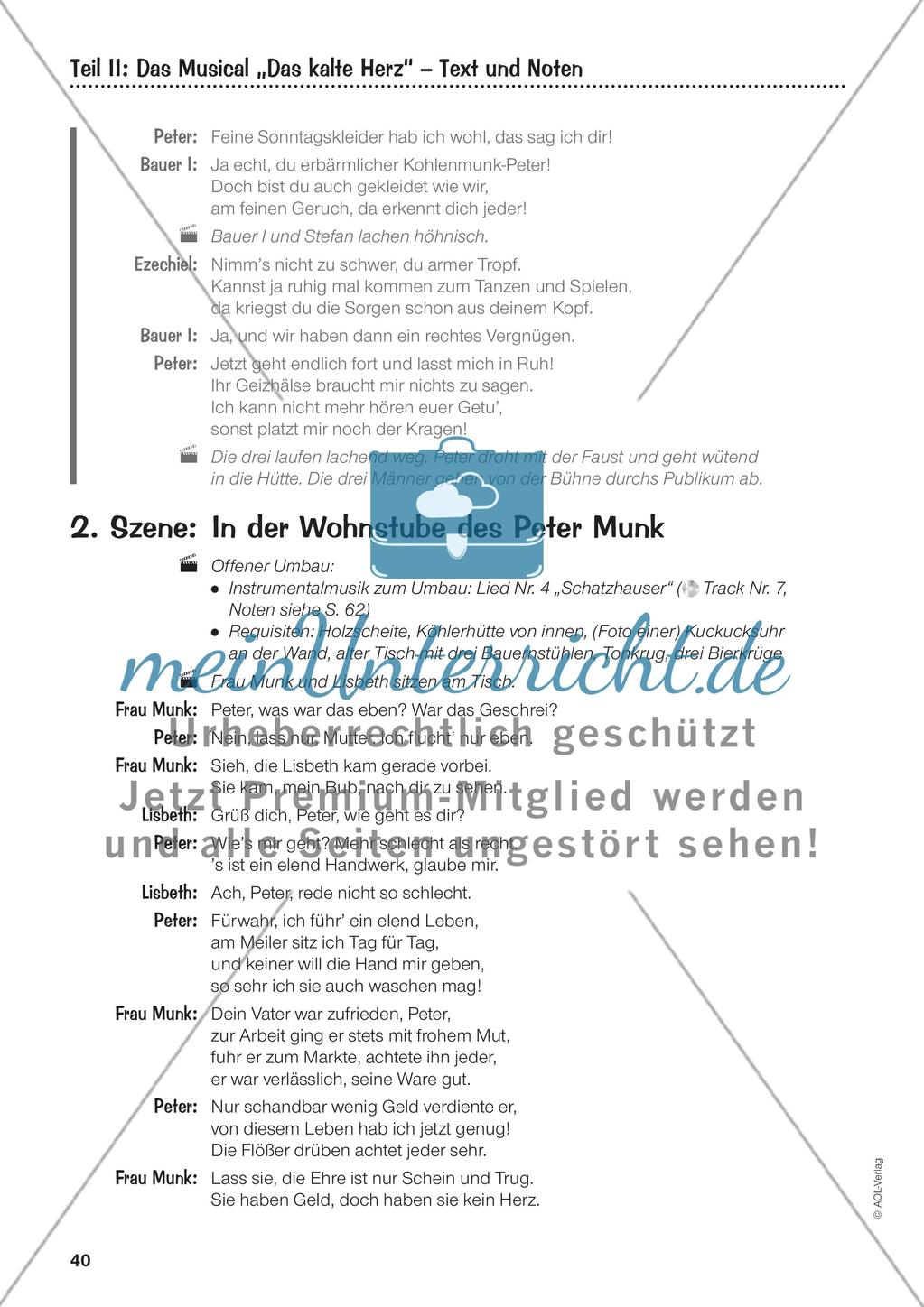 Teil II: Das Musical „Das kalte Herz“ – Text und Noten Preview 5