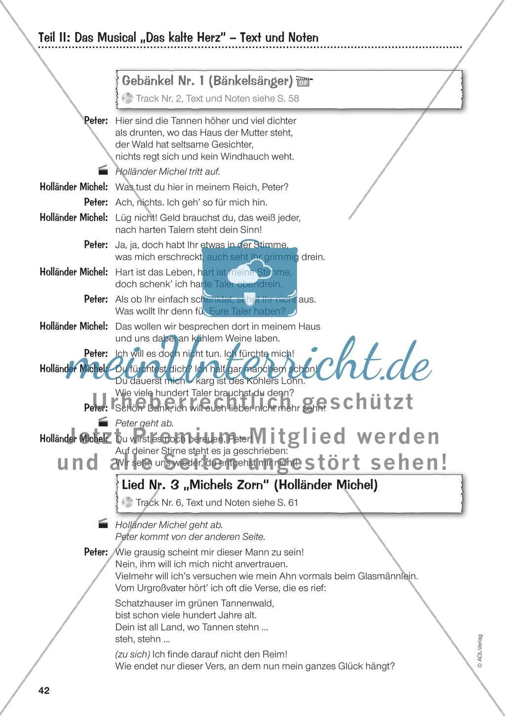 Teil II: Das Musical „Das kalte Herz“ – Text und Noten Preview 7