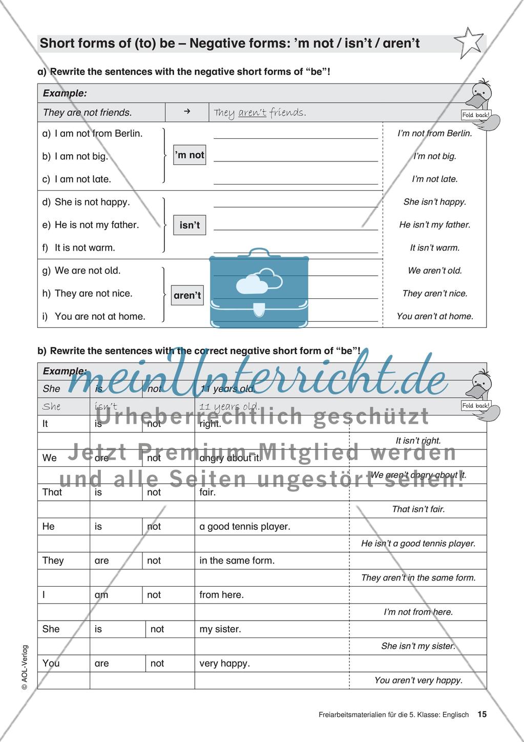 Freiarbeitsmaterialien für die 5. Klasse: Englisch – Teil 1 Preview 10