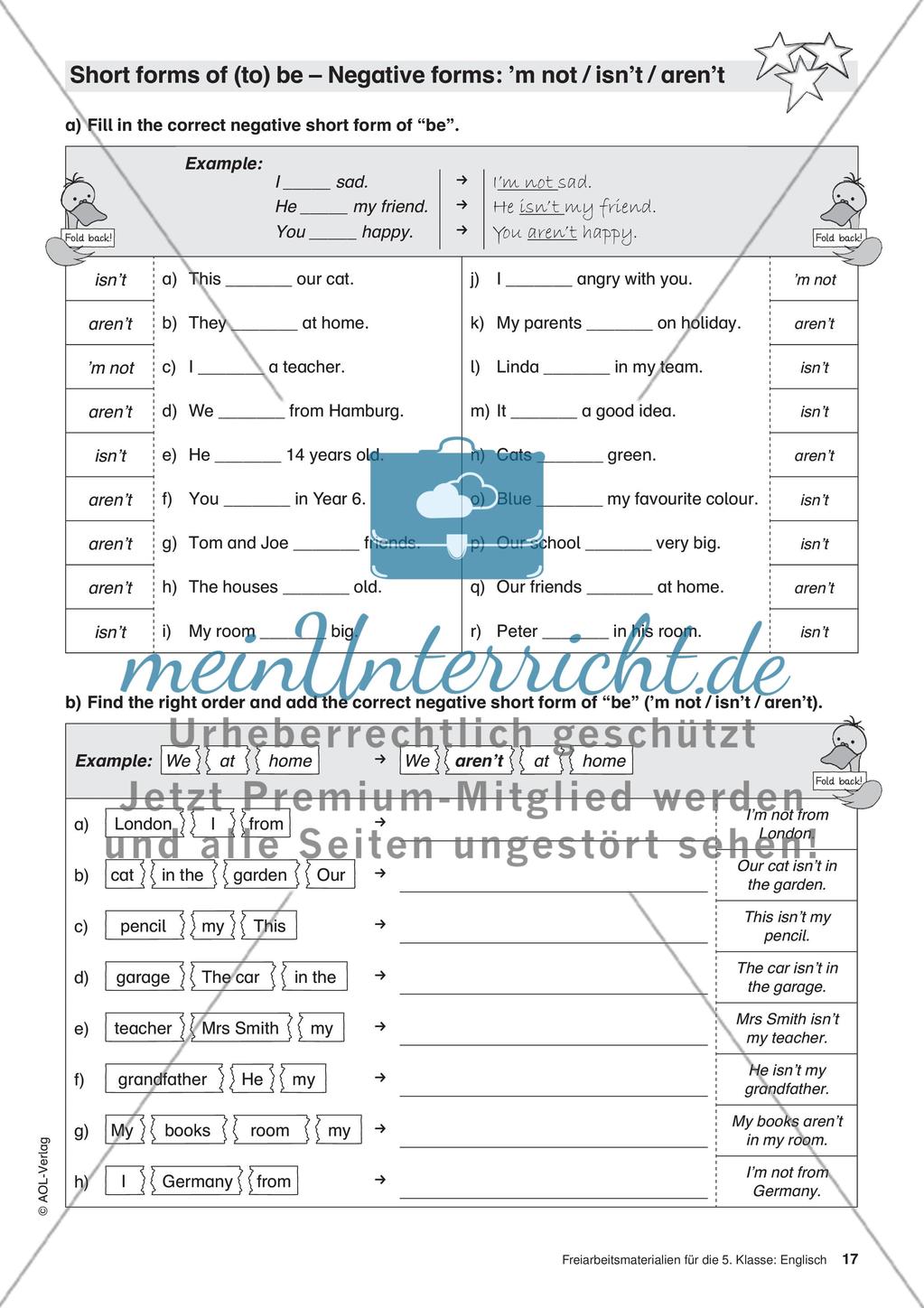 Freiarbeitsmaterialien für die 5. Klasse: Englisch – Teil 1 Preview 12