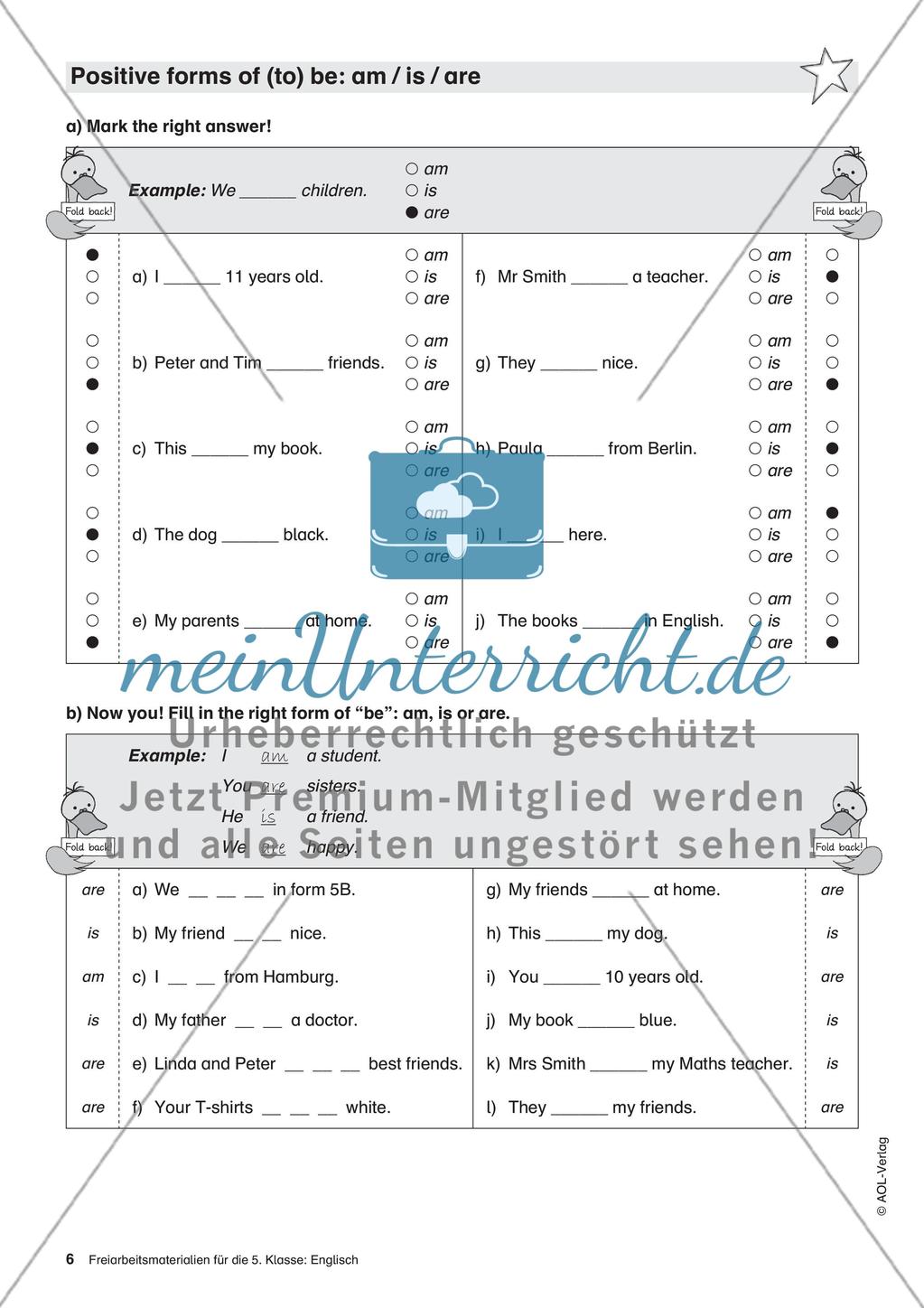 Freiarbeitsmaterialien für die 5. Klasse: Englisch – Teil 1 Preview 1