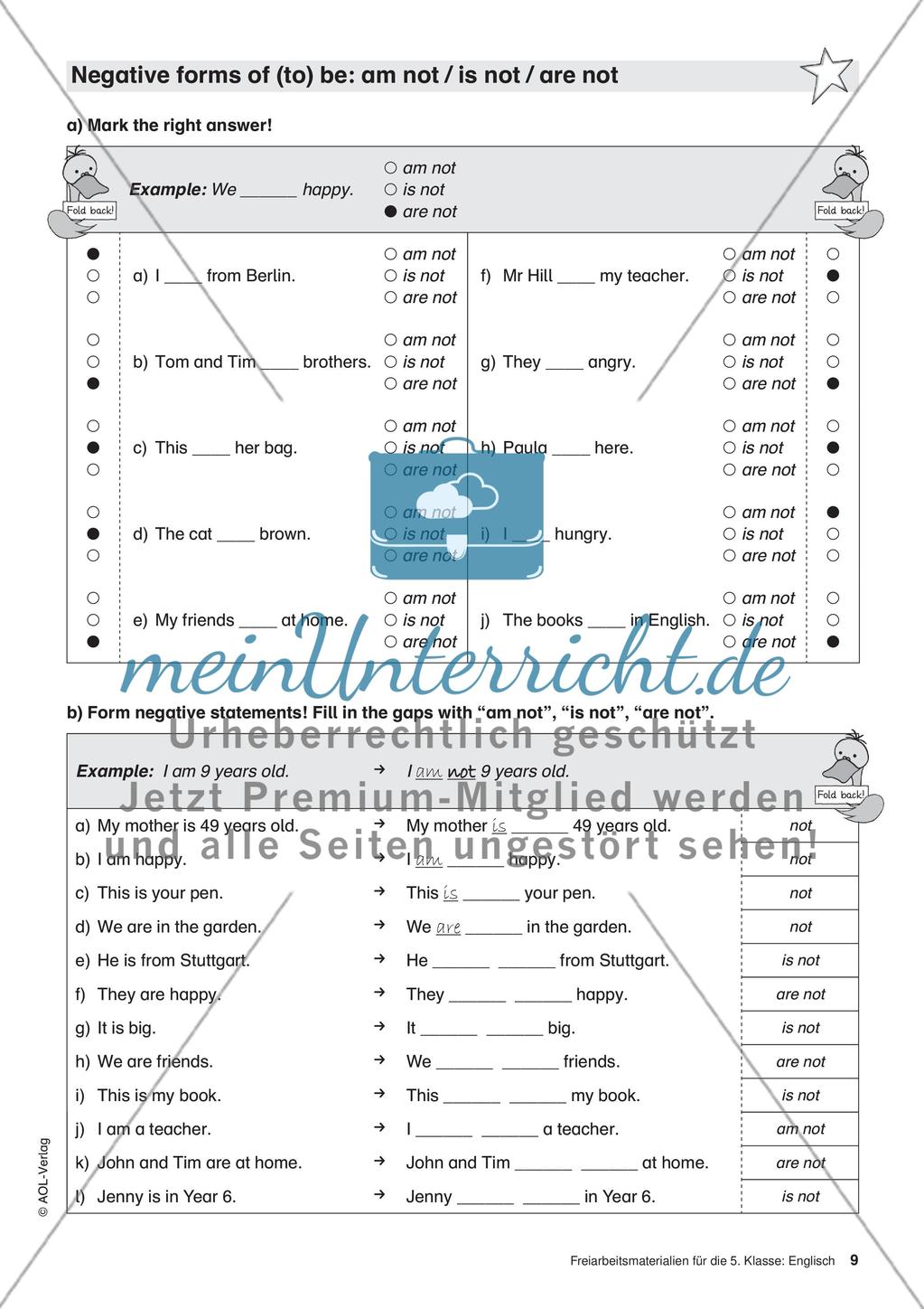 Freiarbeitsmaterialien für die 5. Klasse: Englisch – Teil 1 Preview 4