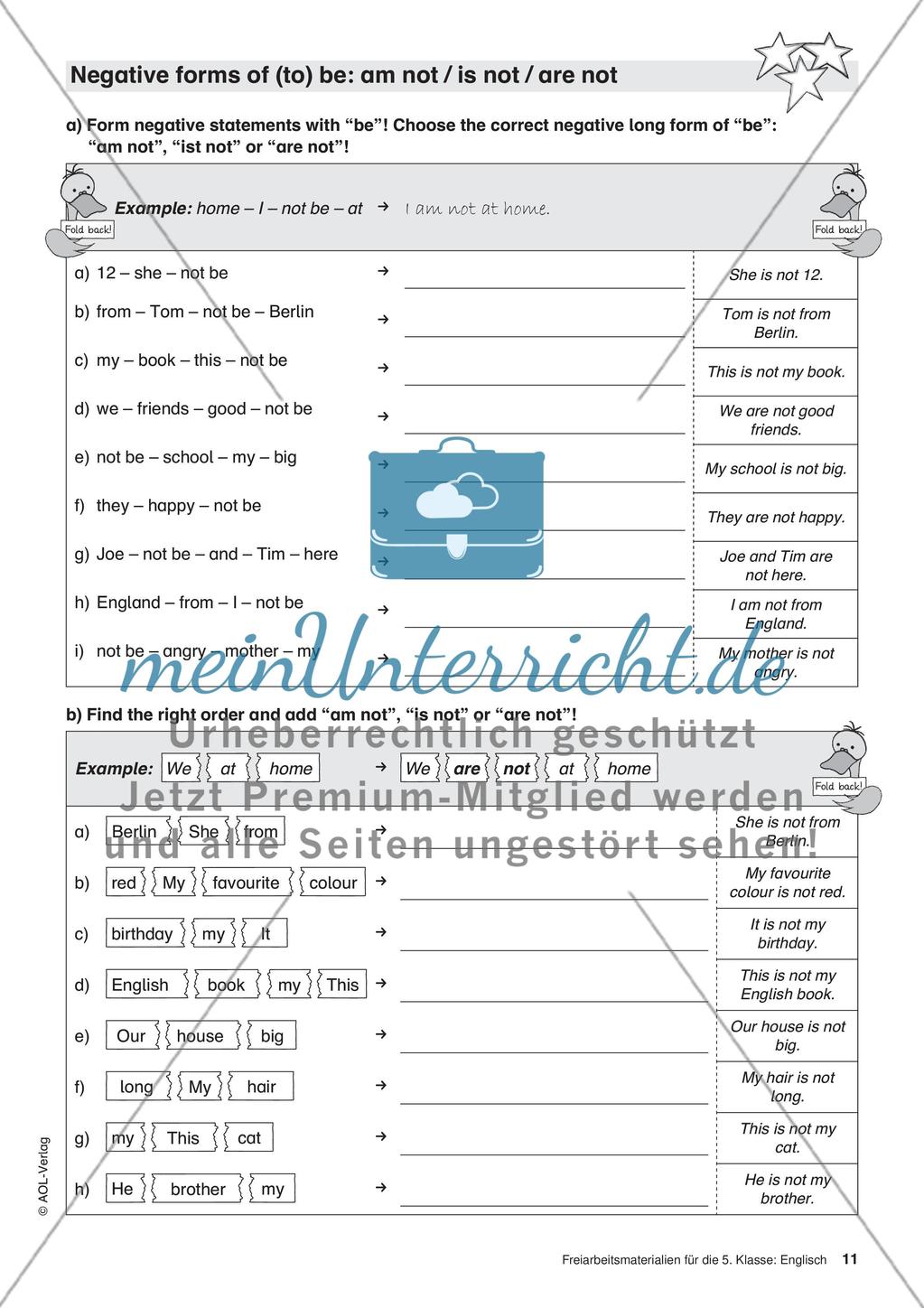 Freiarbeitsmaterialien für die 5. Klasse: Englisch – Teil 1 Preview 6