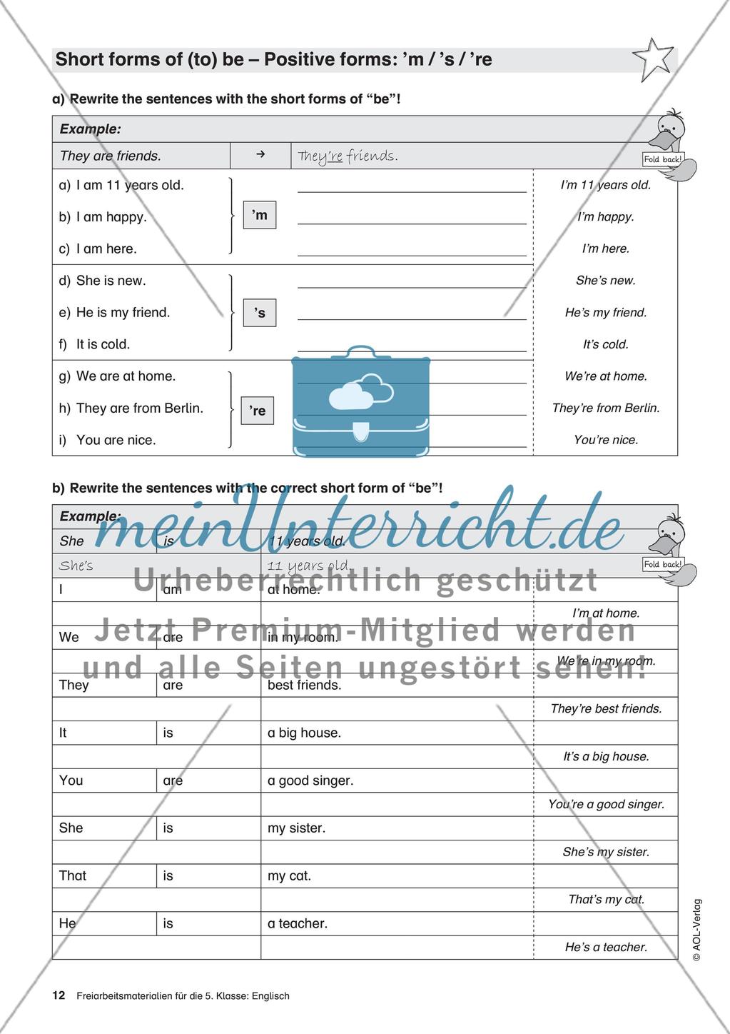 Freiarbeitsmaterialien für die 5. Klasse: Englisch – Teil 1 Preview 7