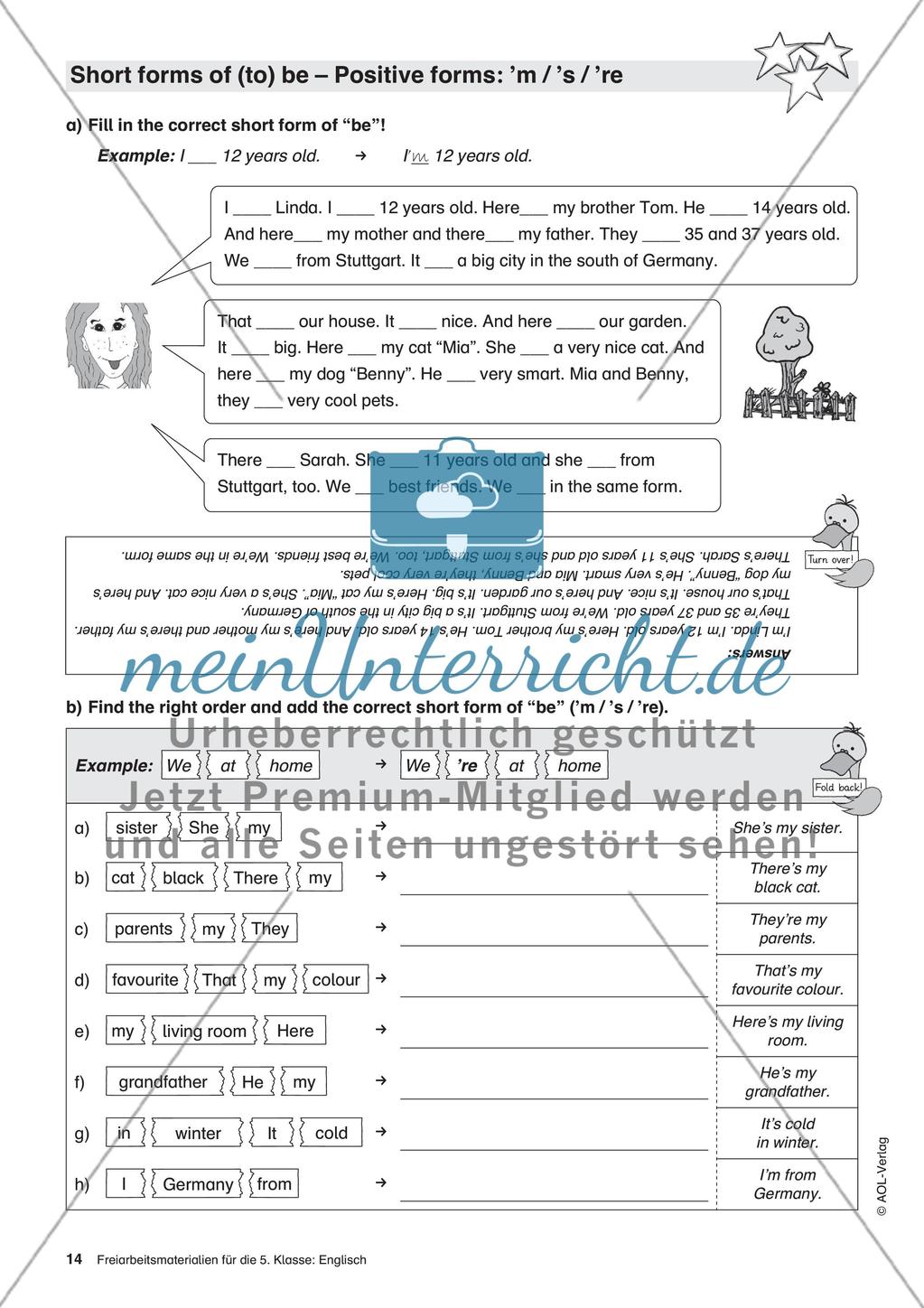 Freiarbeitsmaterialien für die 5. Klasse: Englisch – Teil 1 Preview 9