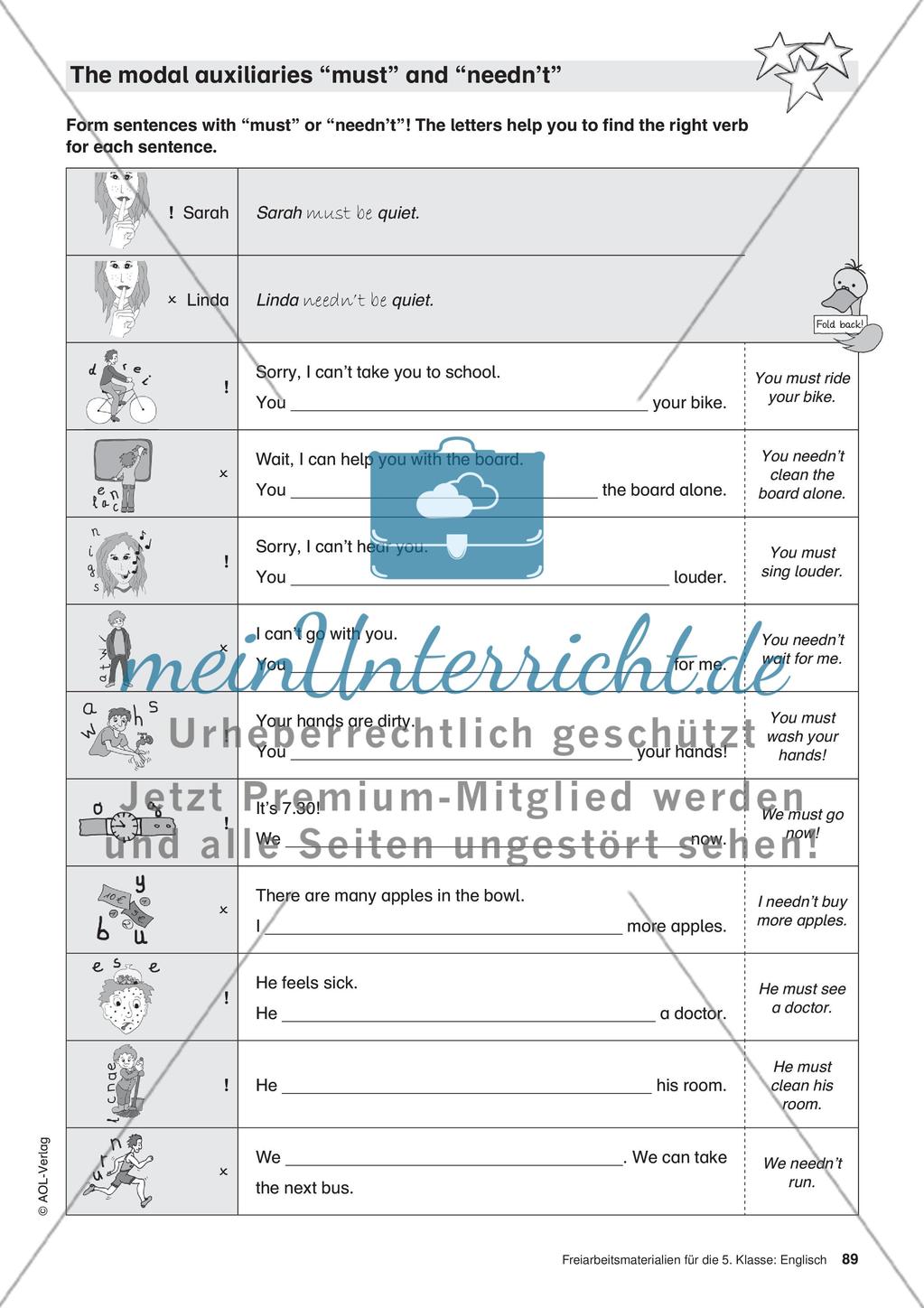Freiarbeitsmaterialien für die 5. Klasse: Englisch – Teil 8 Preview 10
