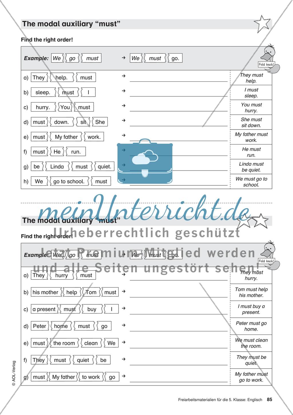 Freiarbeitsmaterialien für die 5. Klasse: Englisch – Teil 8 Preview 6