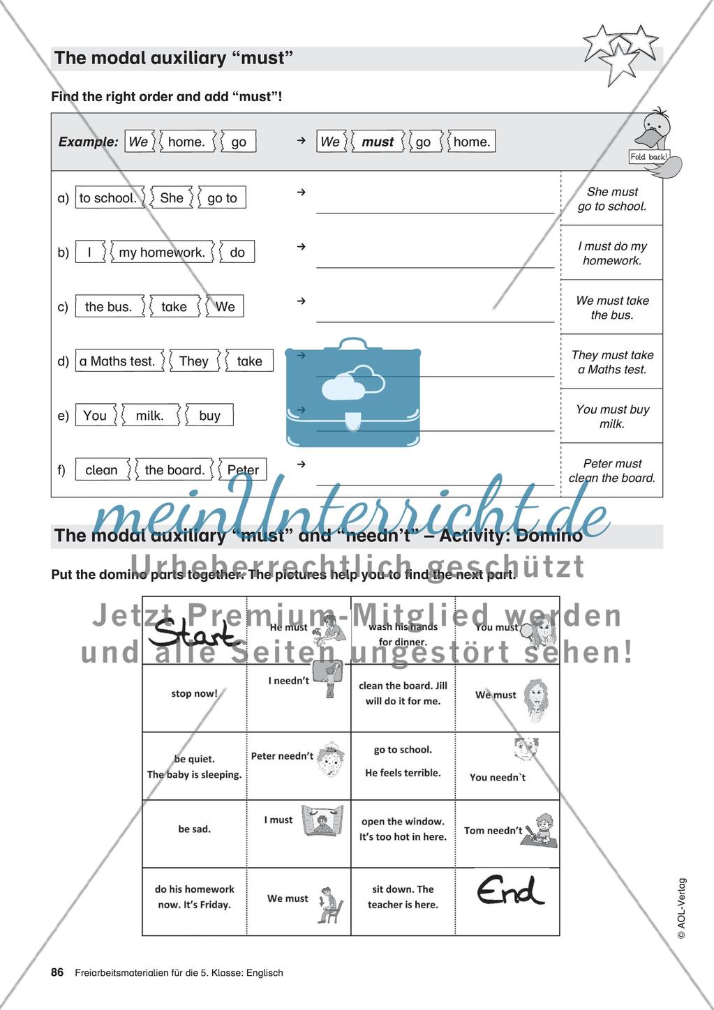 Freiarbeitsmaterialien für die 5. Klasse: Englisch – Teil 8 Preview 7
