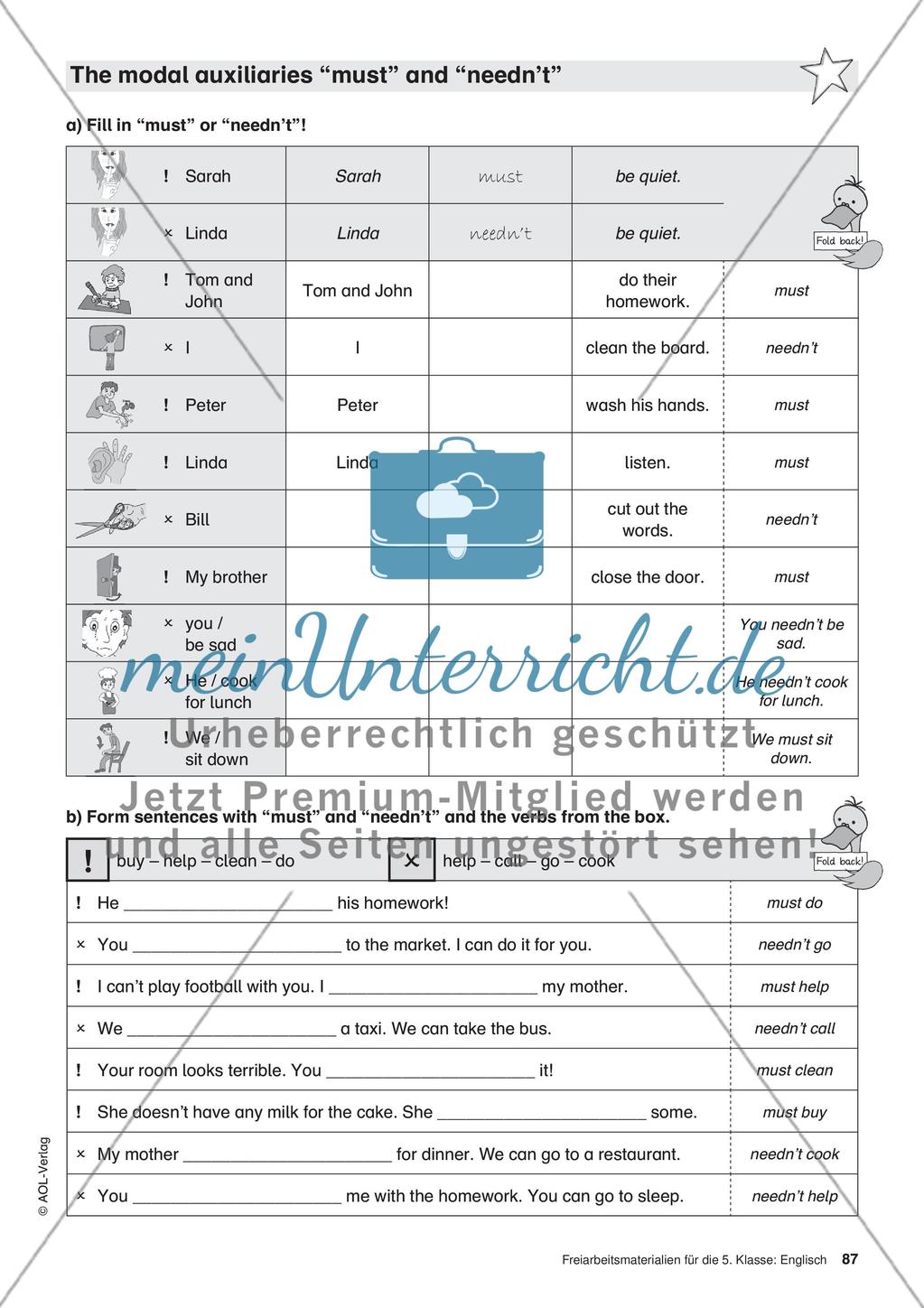 Freiarbeitsmaterialien für die 5. Klasse: Englisch – Teil 8 Preview 8