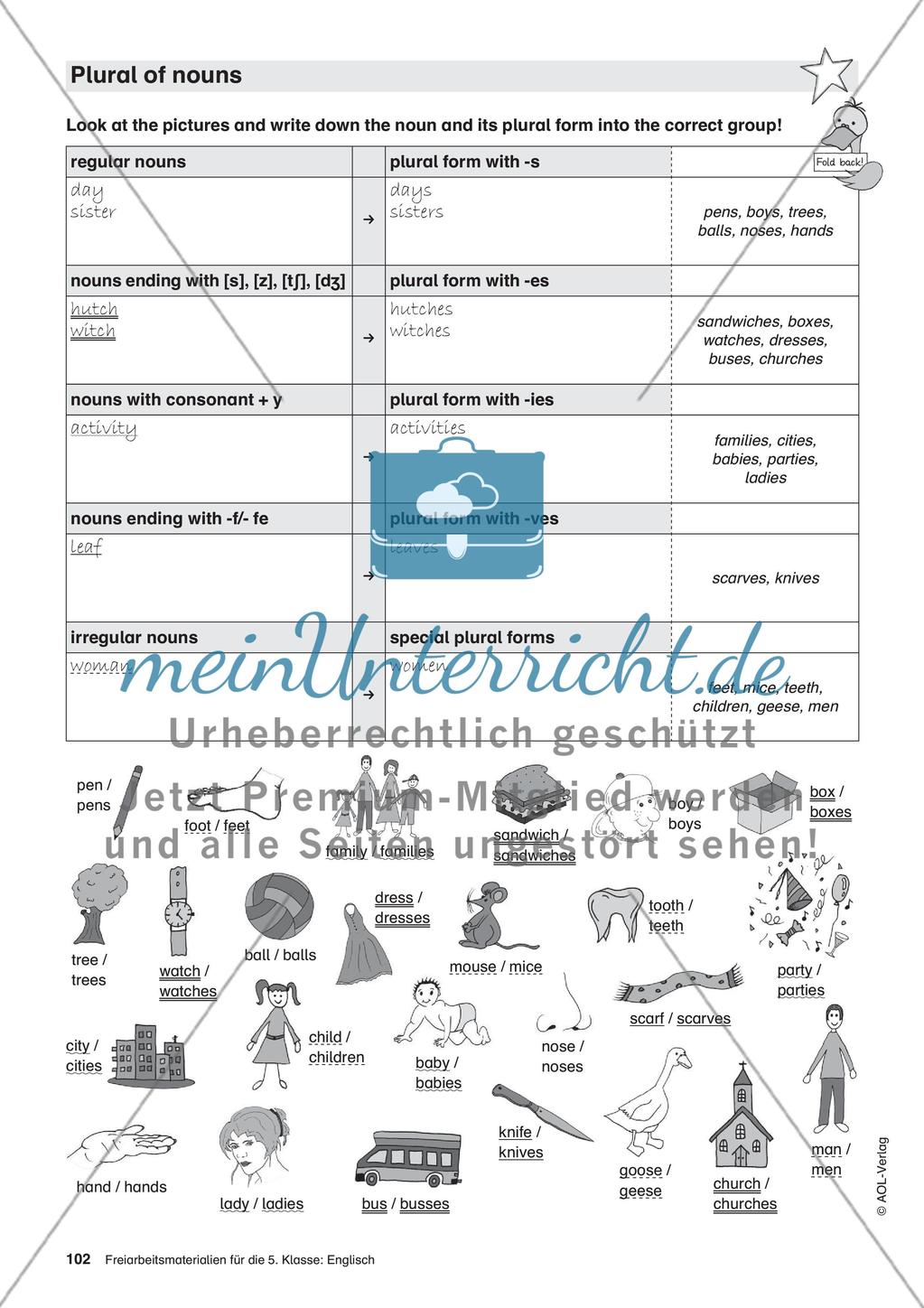 Freiarbeitsmaterialien für die 5. Klasse: Englisch – Teil 10 Preview 3