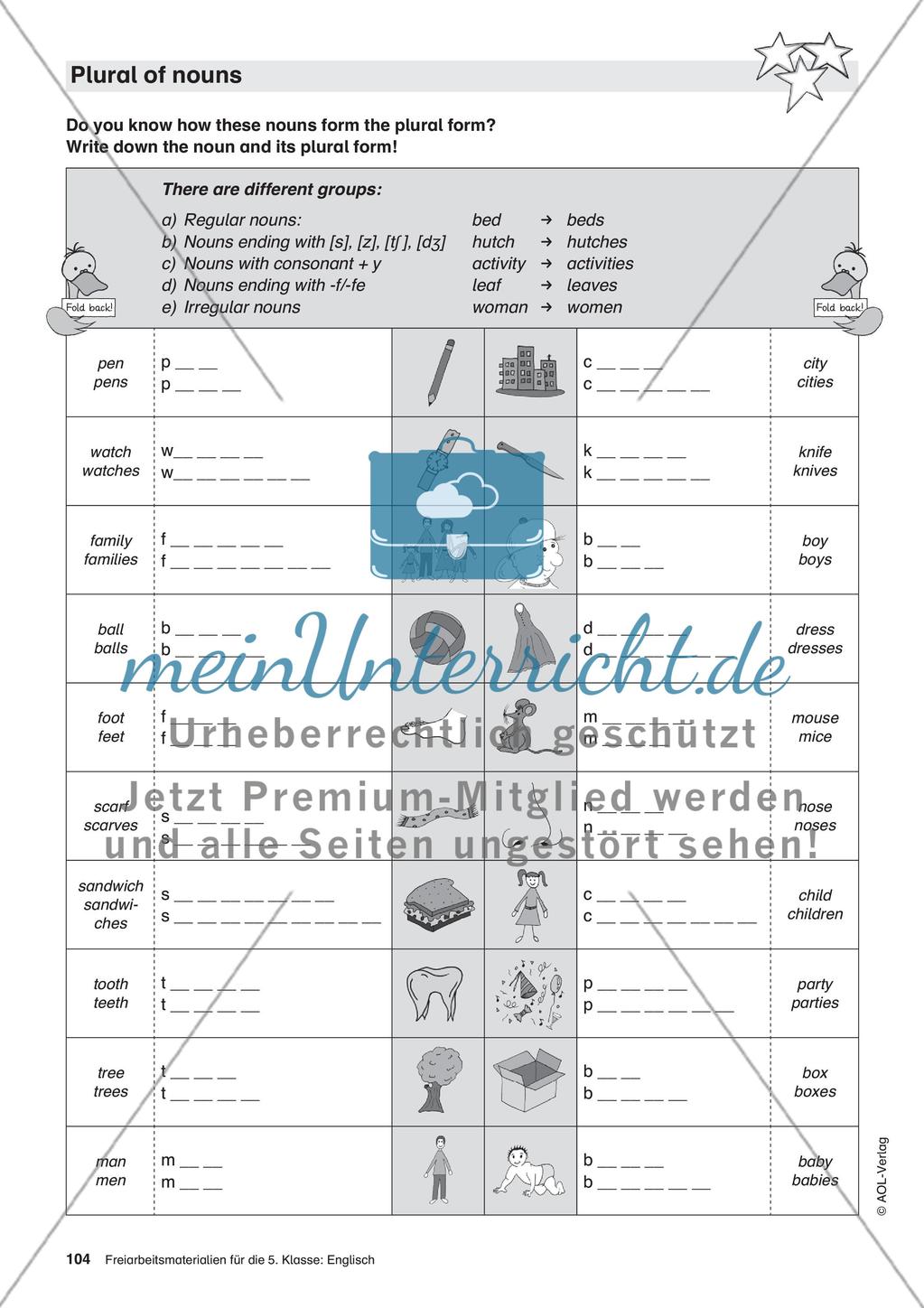 Freiarbeitsmaterialien für die 5. Klasse: Englisch – Teil 10 Preview 5