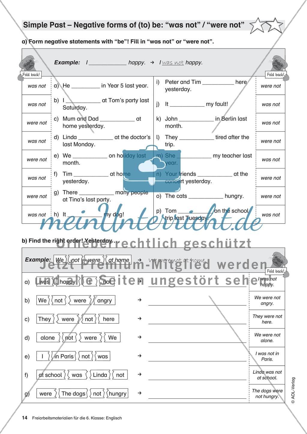 Freiarbeitsmaterialien für die 6. Klasse: Englisch – Teil 1 Preview 10