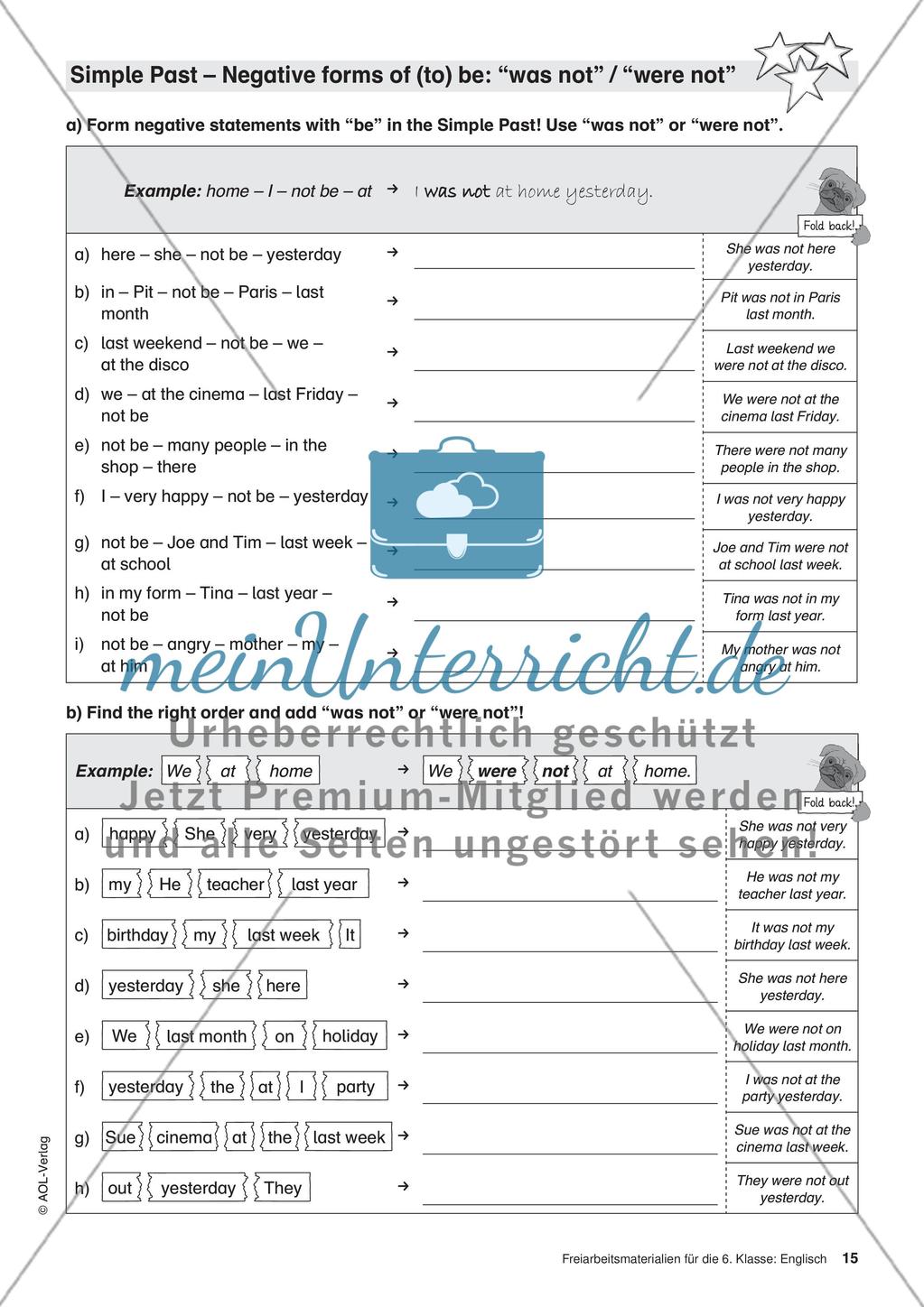 Freiarbeitsmaterialien für die 6. Klasse: Englisch – Teil 1 Preview 11