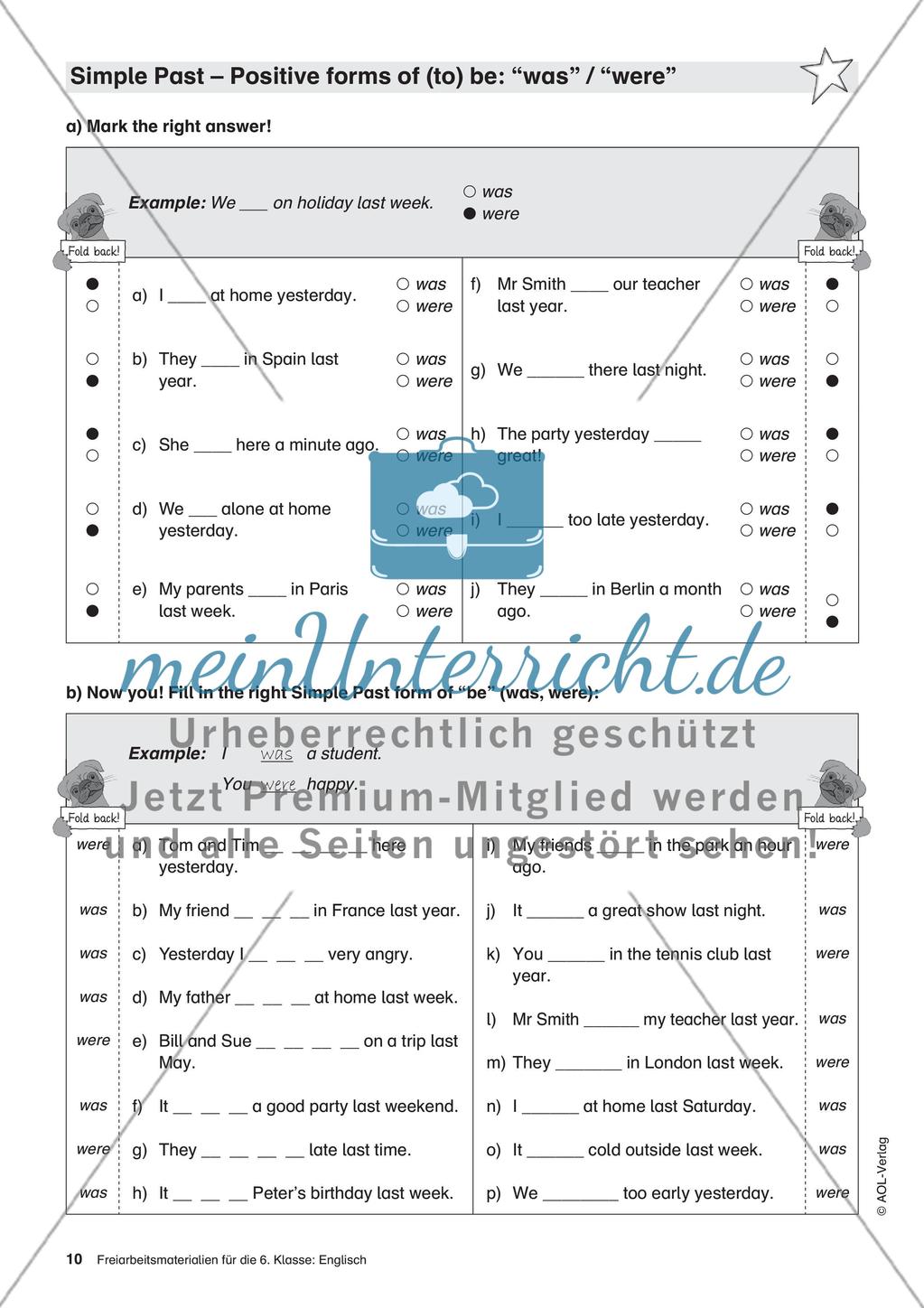 Freiarbeitsmaterialien für die 6. Klasse: Englisch – Teil 1 Preview 6