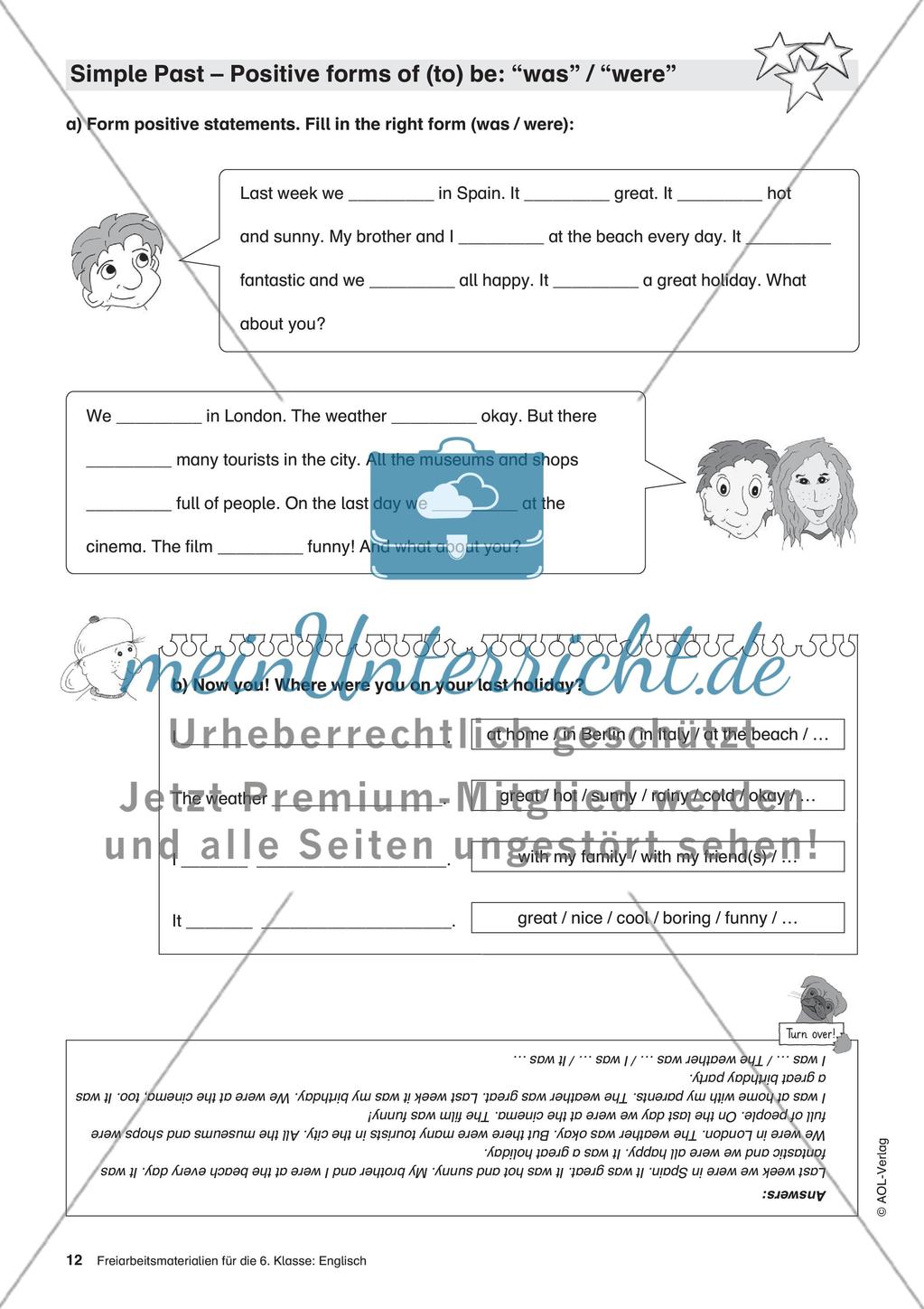 Freiarbeitsmaterialien für die 6. Klasse: Englisch – Teil 1 Preview 8