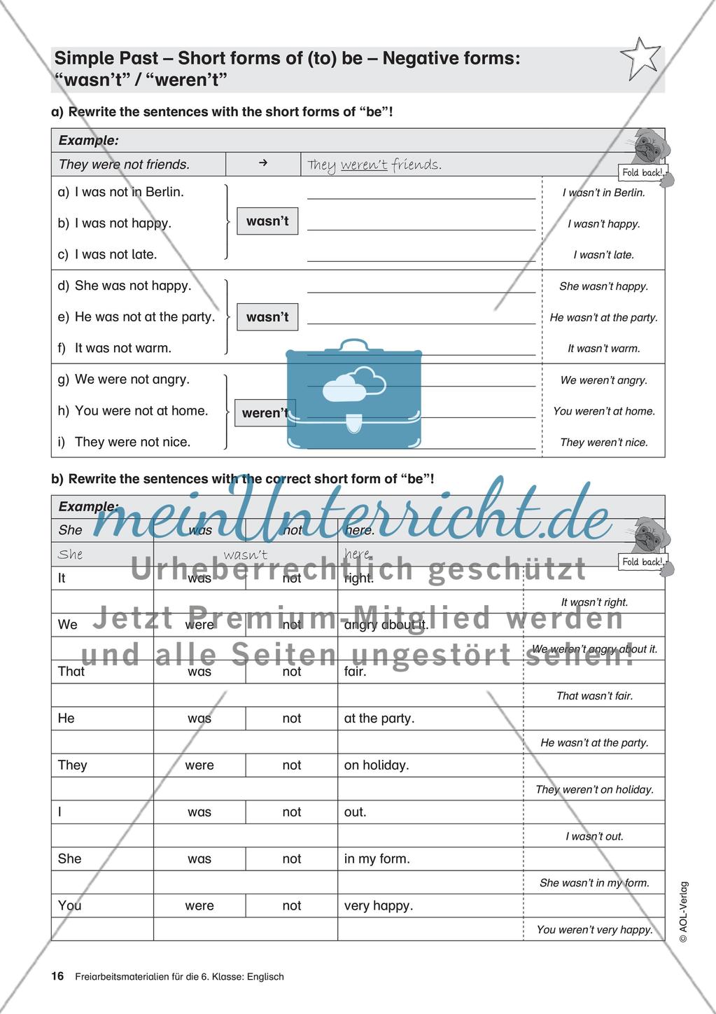 Freiarbeitsmaterialien für die 6. Klasse: Englisch – Teil 2 Preview 1