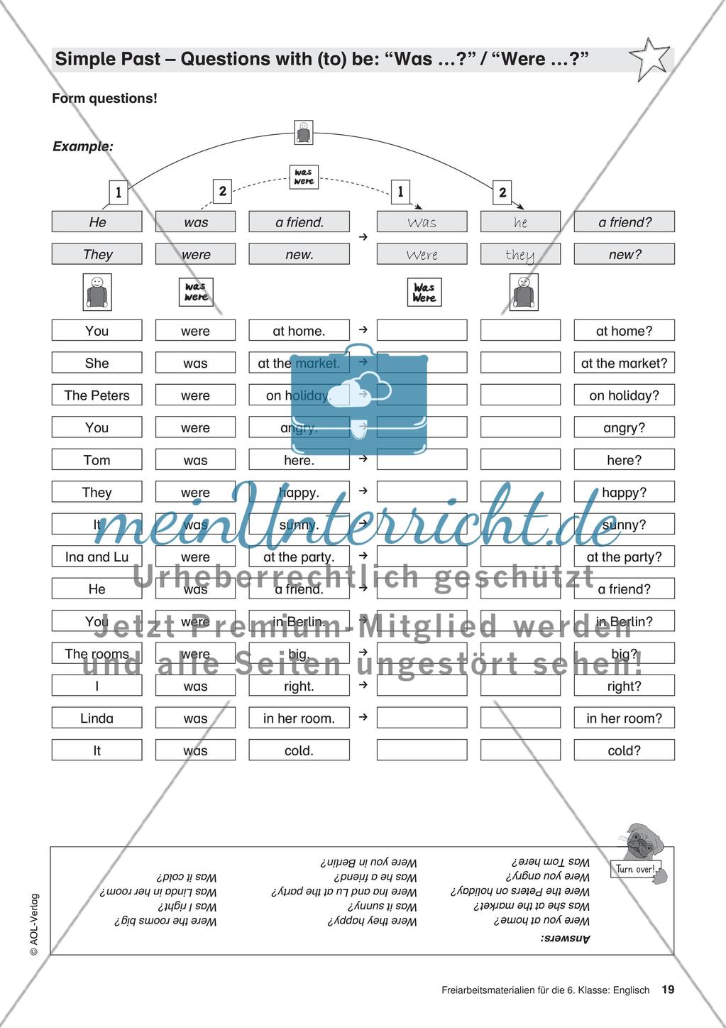 Freiarbeitsmaterialien für die 6. Klasse: Englisch – Teil 2 Preview 4