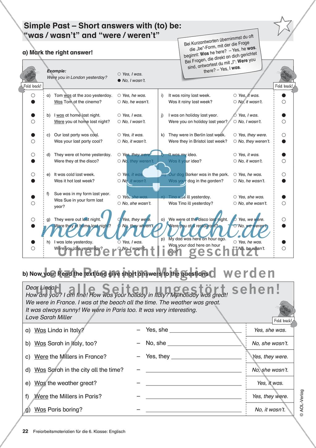 Freiarbeitsmaterialien für die 6. Klasse: Englisch – Teil 2 Preview 7