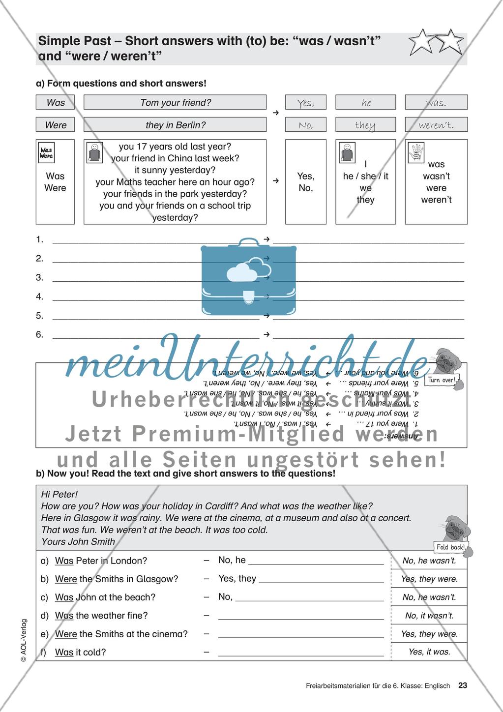 Freiarbeitsmaterialien für die 6. Klasse: Englisch – Teil 2 Preview 8