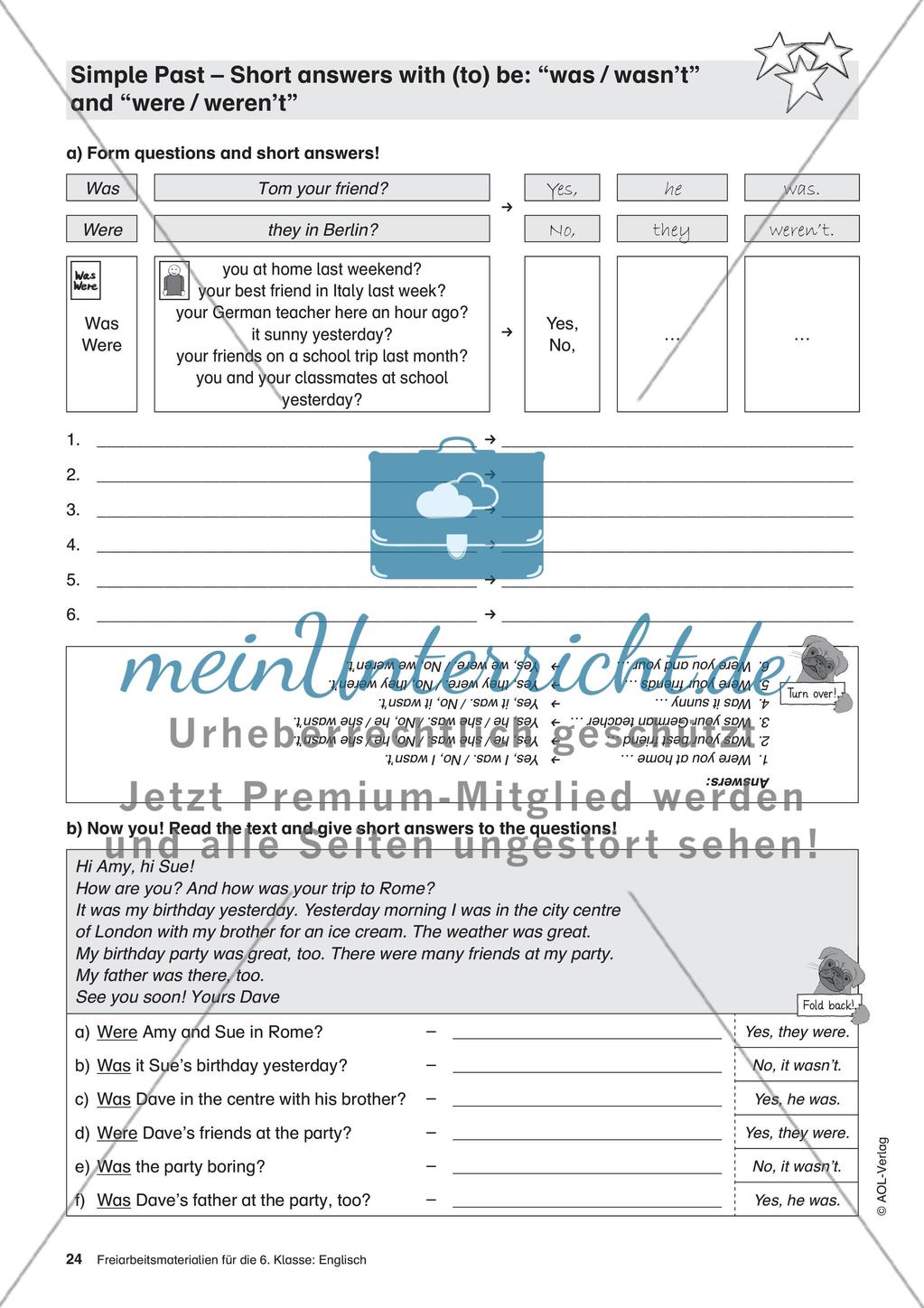 Freiarbeitsmaterialien für die 6. Klasse: Englisch – Teil 2 Preview 9