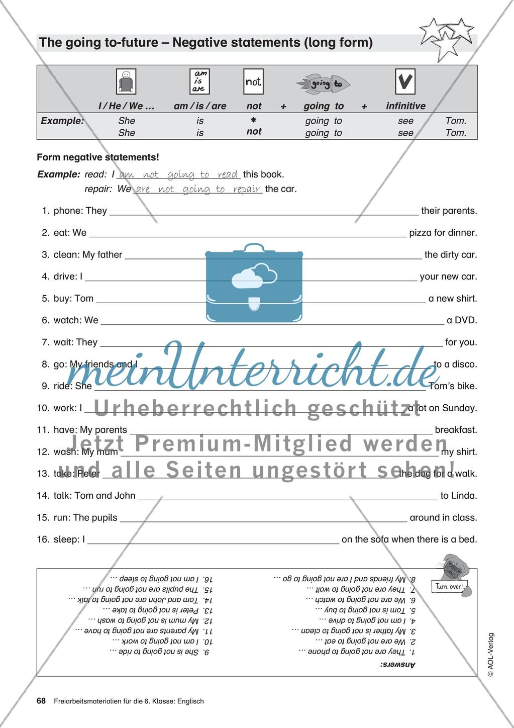 Freiarbeitsmaterialien für die 6. Klasse: Englisch – Teil 6 Preview 10