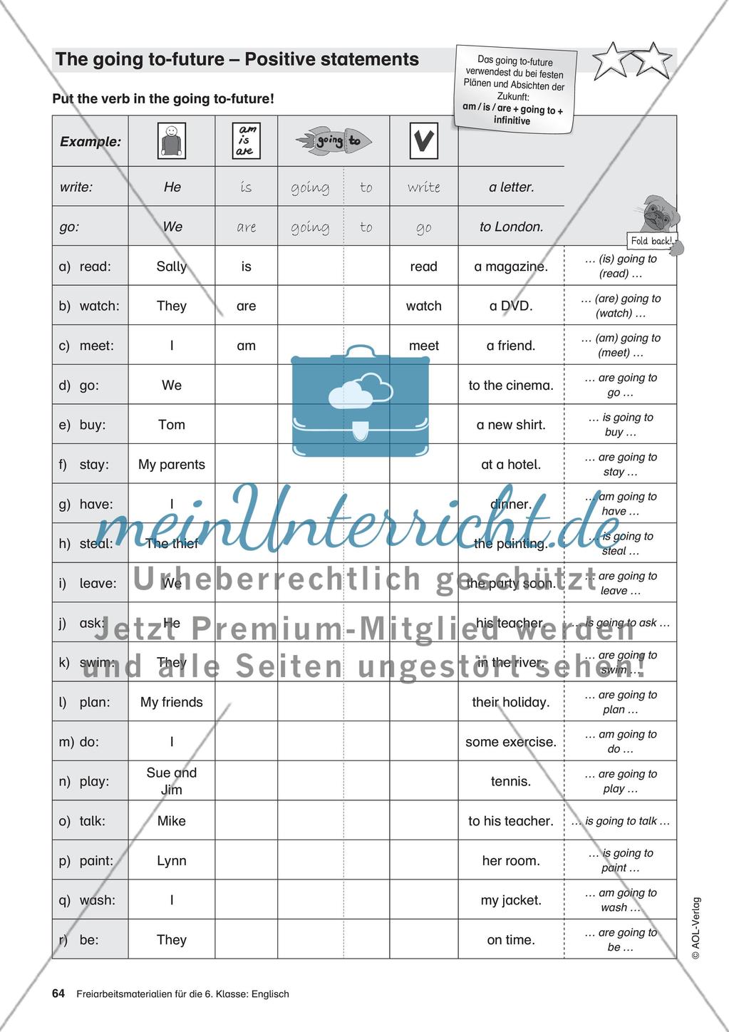 Freiarbeitsmaterialien für die 6. Klasse: Englisch – Teil 6 Preview 6