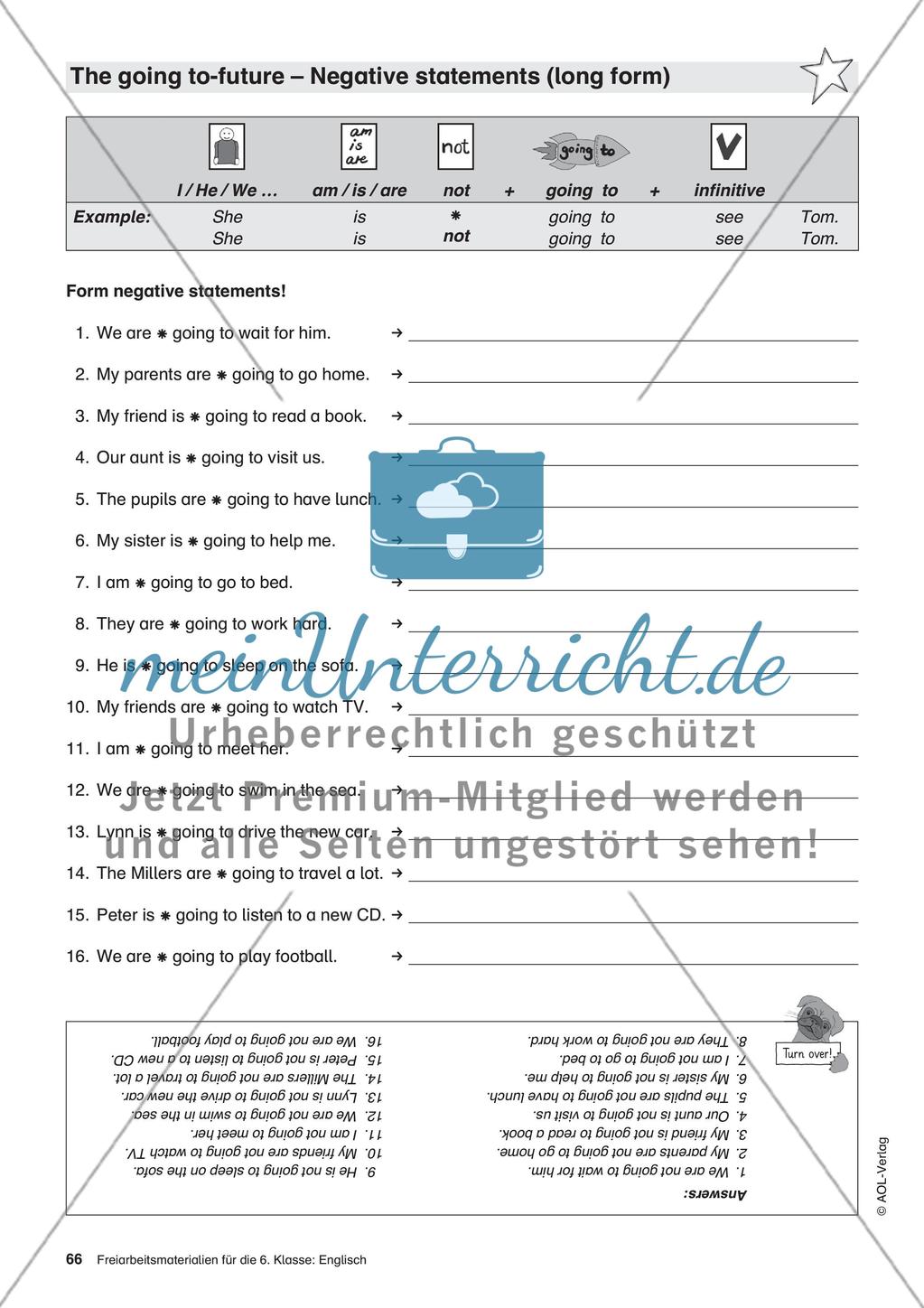 Freiarbeitsmaterialien für die 6. Klasse: Englisch – Teil 6 Preview 8