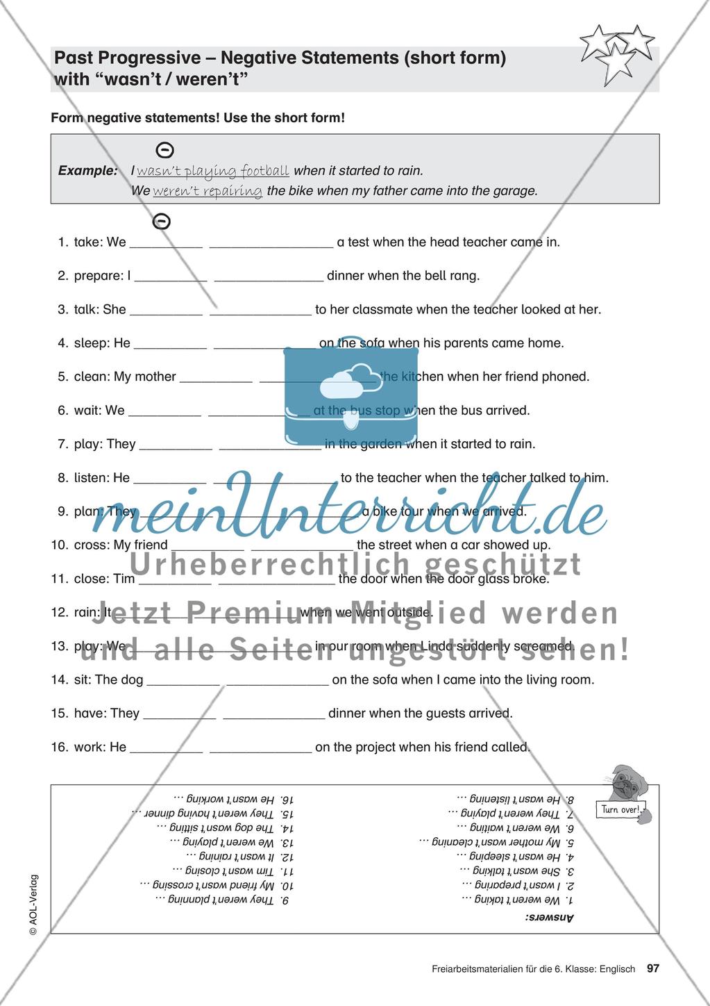 Freiarbeitsmaterialien für die 6. Klasse: Englisch – Teil 9 Preview 10