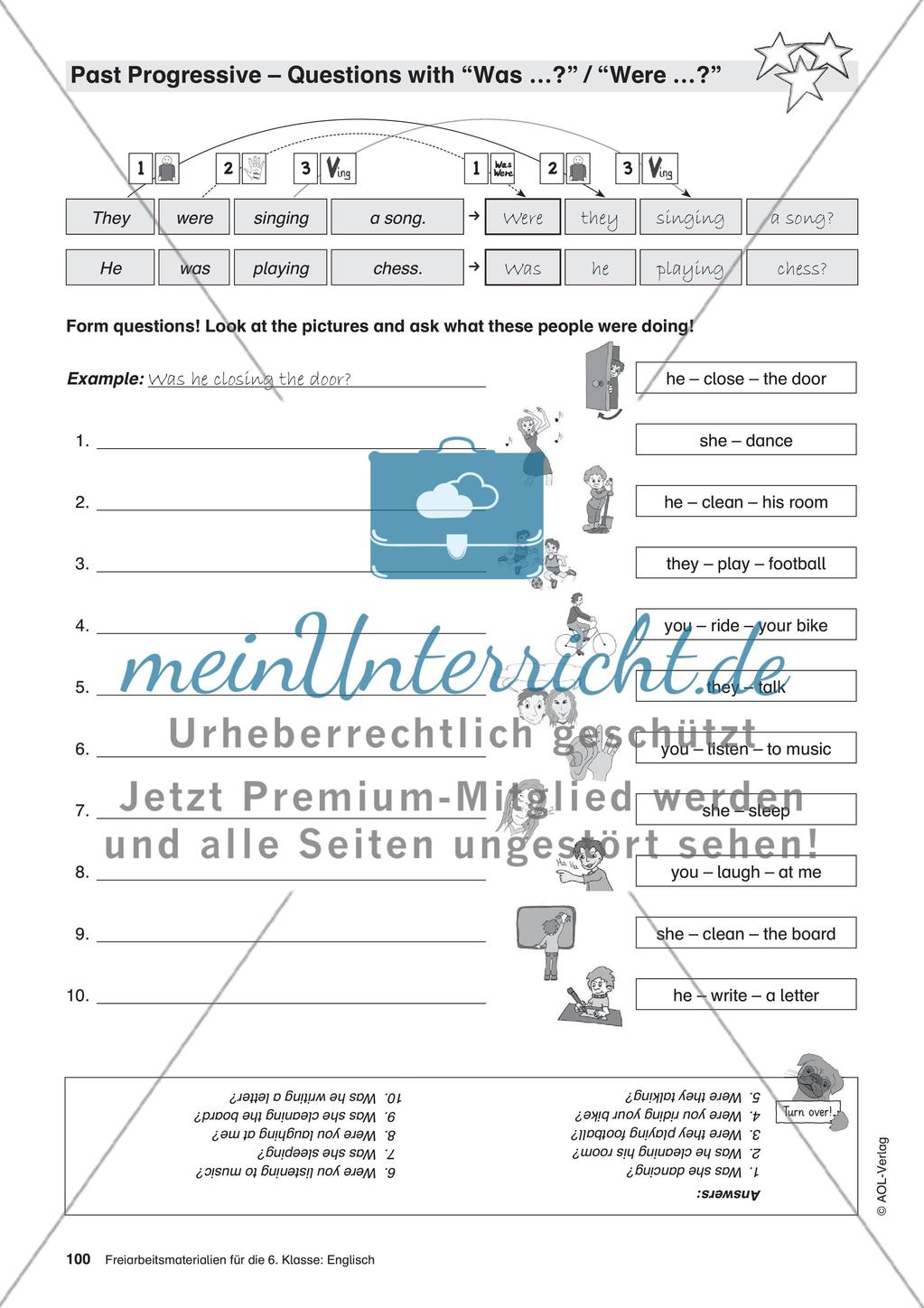 Freiarbeitsmaterialien für die 6. Klasse: Englisch – Teil 9 Preview 13