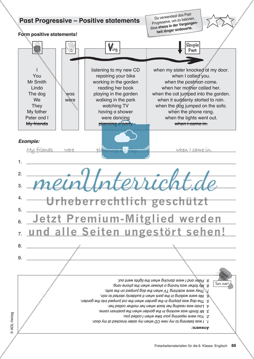 Freiarbeitsmaterialien für die 6. Klasse: Englisch – Teil 9 Preview 2