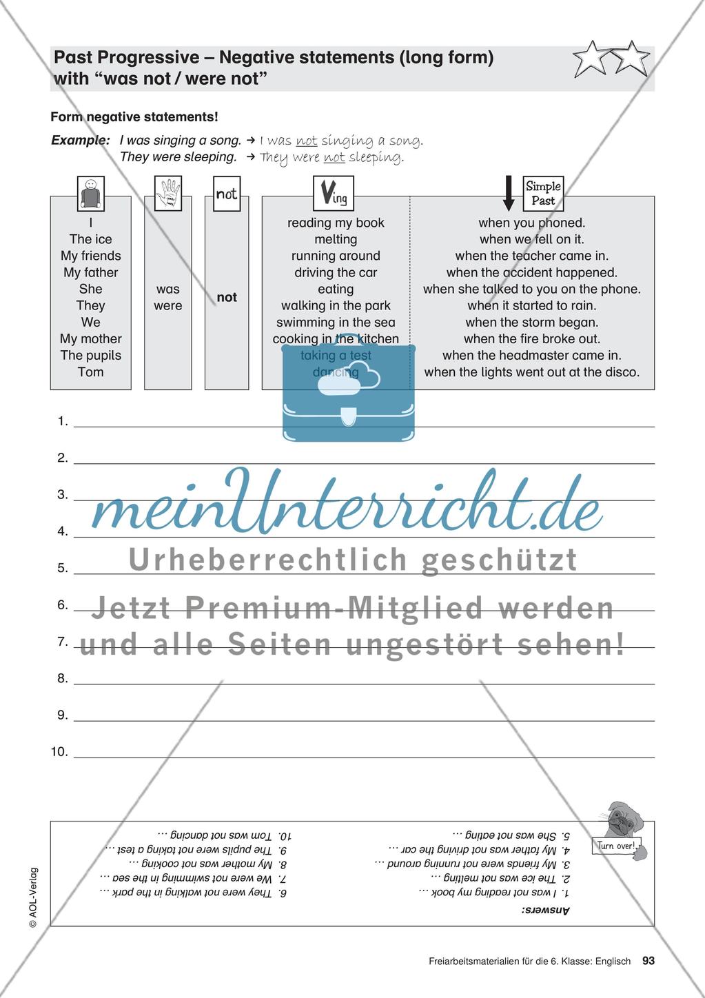 Freiarbeitsmaterialien für die 6. Klasse: Englisch – Teil 9 Preview 6