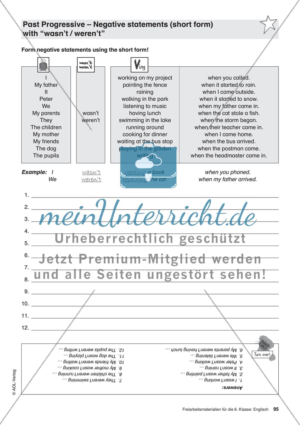 Freiarbeitsmaterialien für die 6. Klasse: Englisch – Teil 9 Preview 8