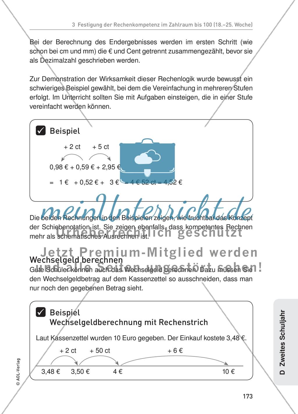 Festigung der Rechenkompetenz im Zahlraum bis 100 (18.–25. Woche) Preview 12