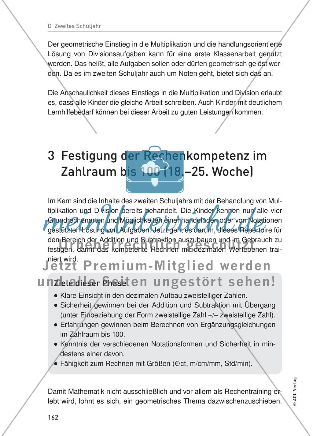 Festigung der Rechenkompetenz im Zahlraum bis 100 (18.–25. Woche) Preview 1
