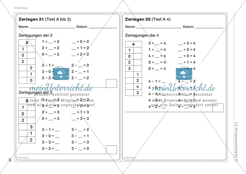 Zerlegungstraining bis 10 Preview 13