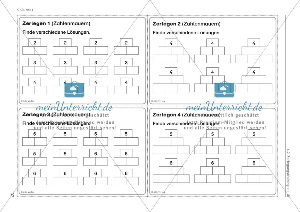 Zerlegungstraining bis 10 Preview 1