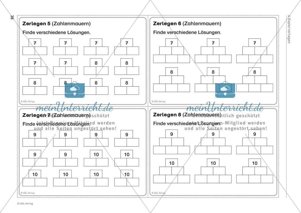 Zerlegungstraining bis 10 Preview 2