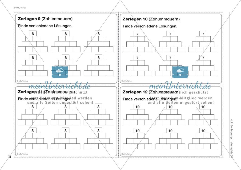 Zerlegungstraining bis 10 Preview 3