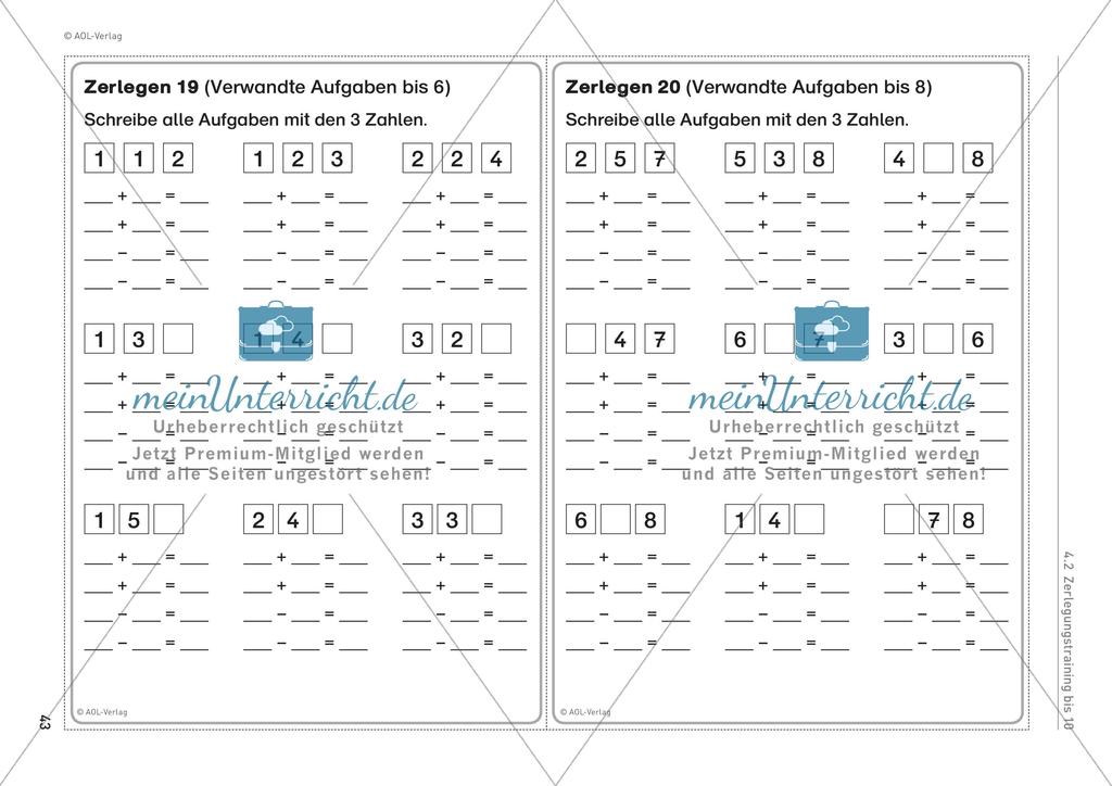 Zerlegungstraining bis 10 Preview 7
