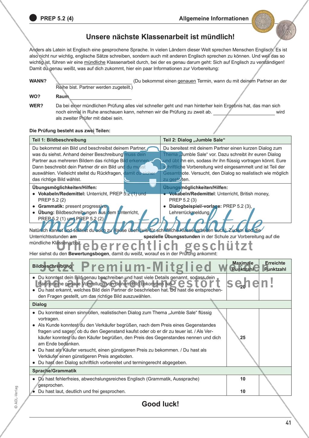 Kopiervorlagen für die Prüfungen in Klasse 5 Preview 11