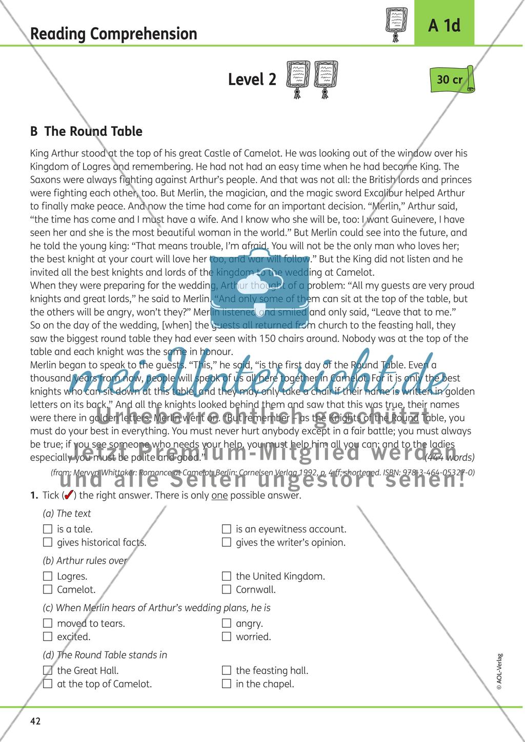 Reading Comprehension Preview 10