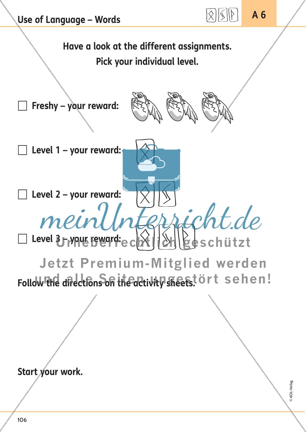 Use of Language – Words Preview 2