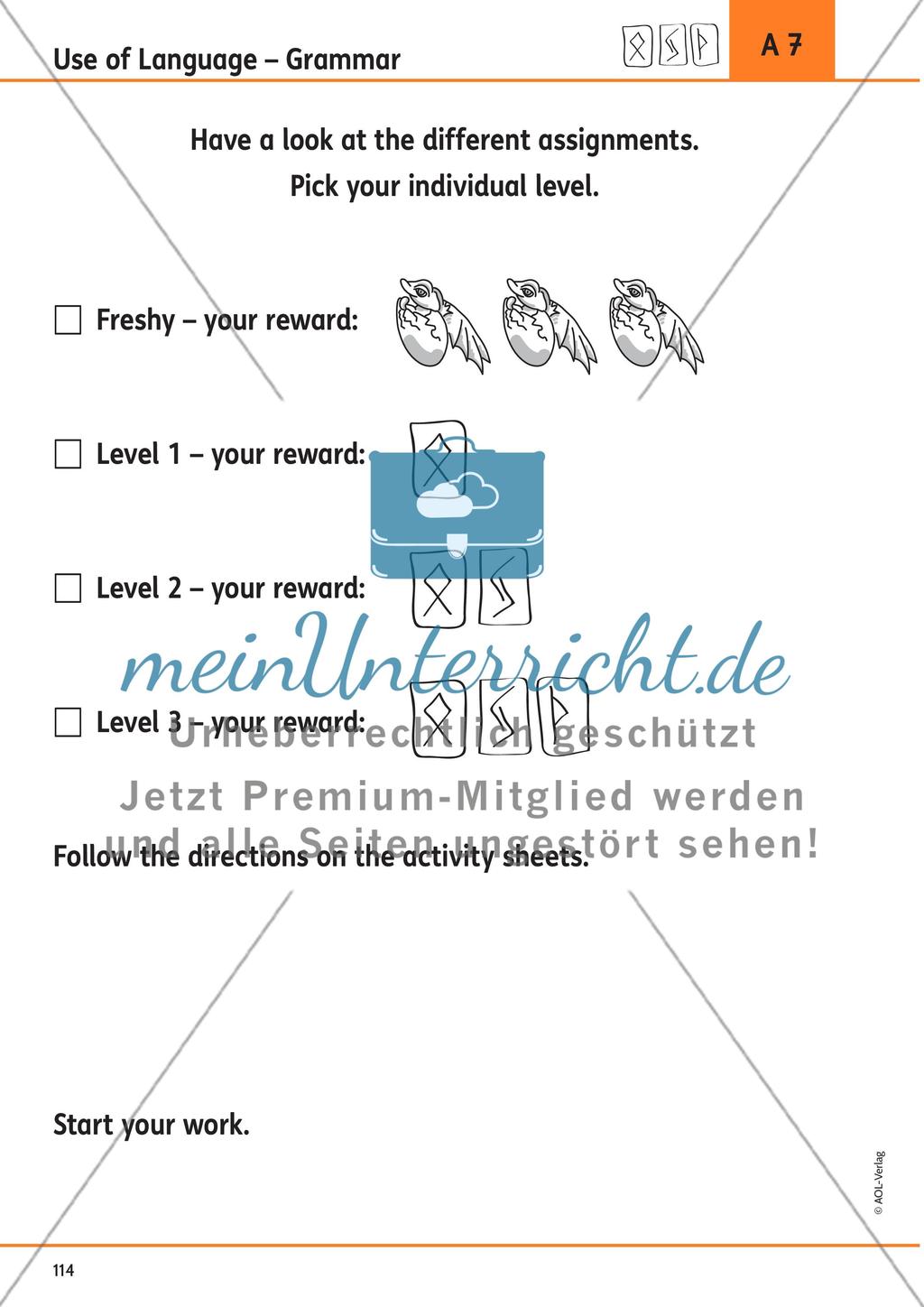 Use of Language – Grammar Preview 1