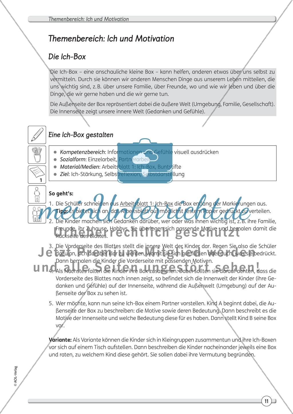 Themenbereich: Ich und Motivation Preview 1