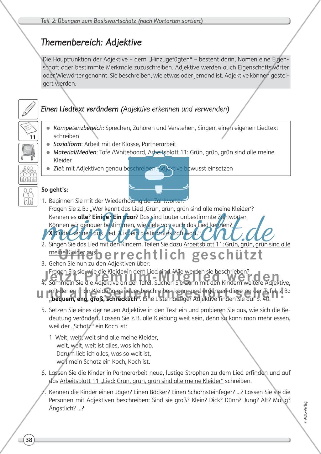 Themenbereich: Adjektive Preview 1