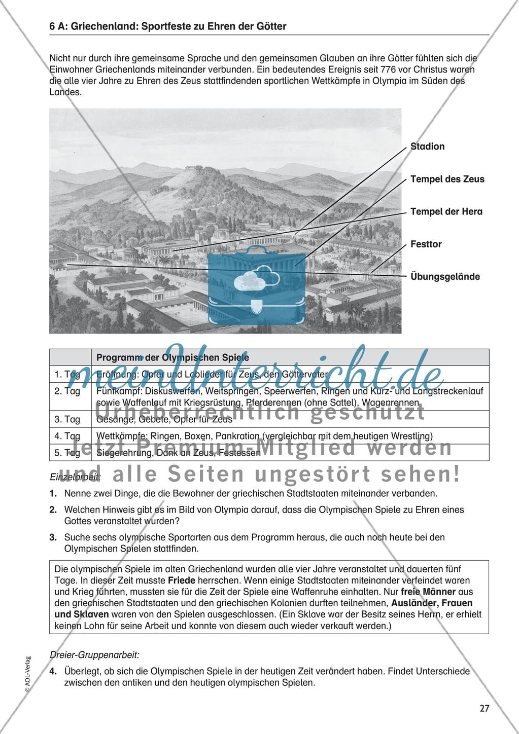 Antikes Griechenland: Die Olympischen Spiele Preview 1