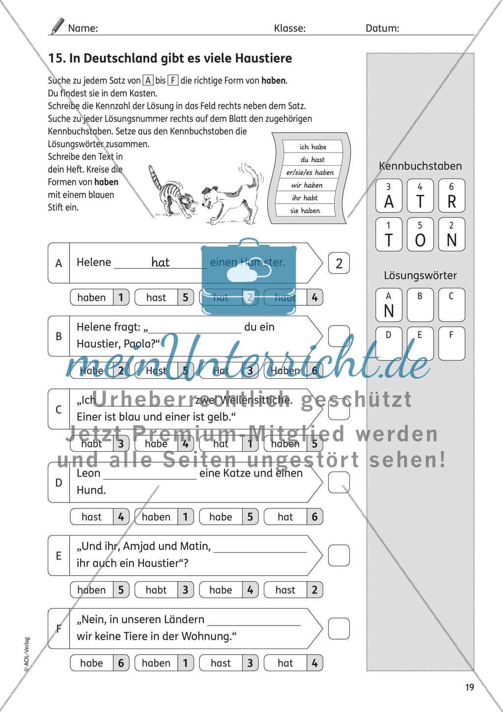 Hilfsverben sein und haben Preview 3