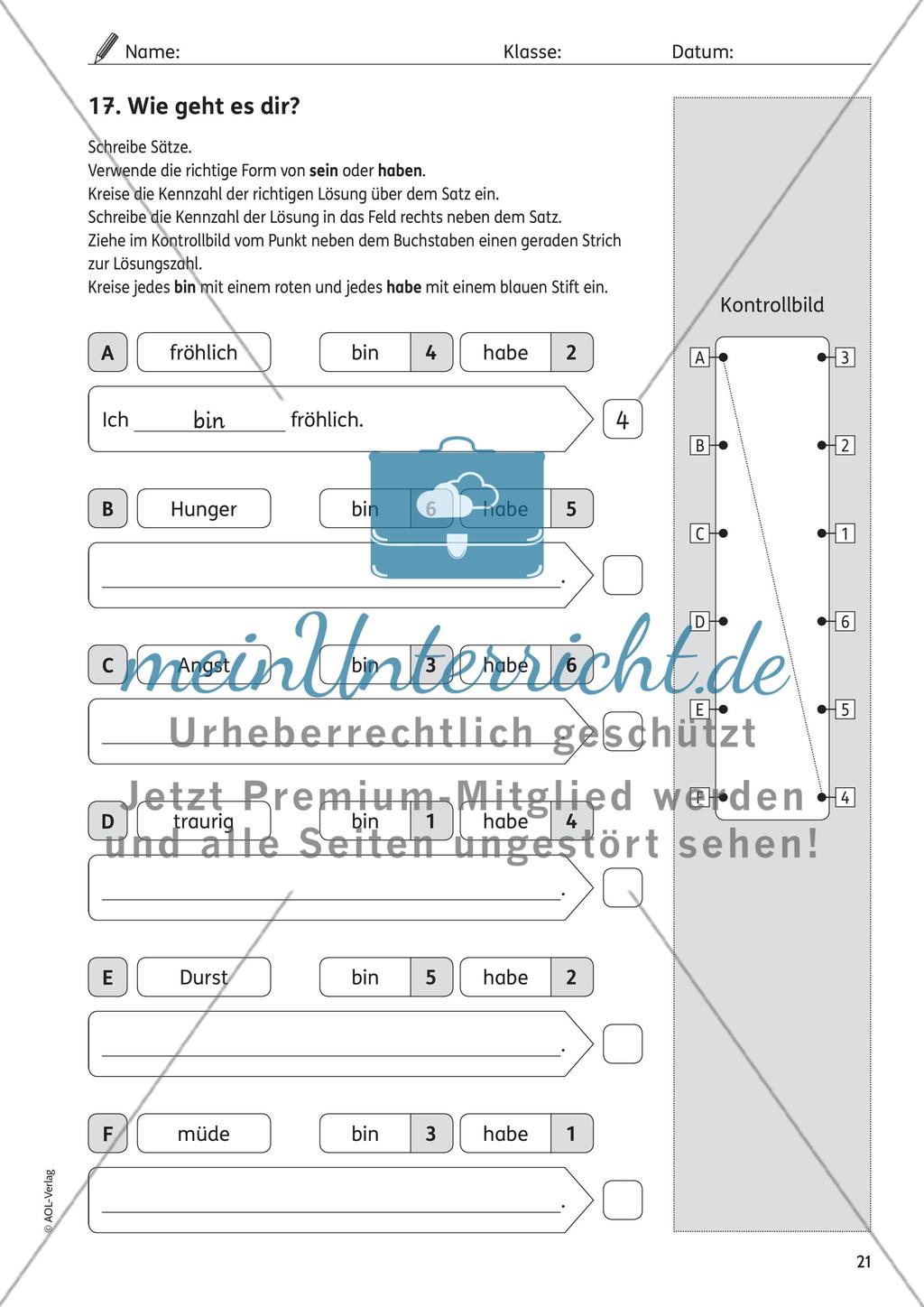Hilfsverben sein und haben Preview 5