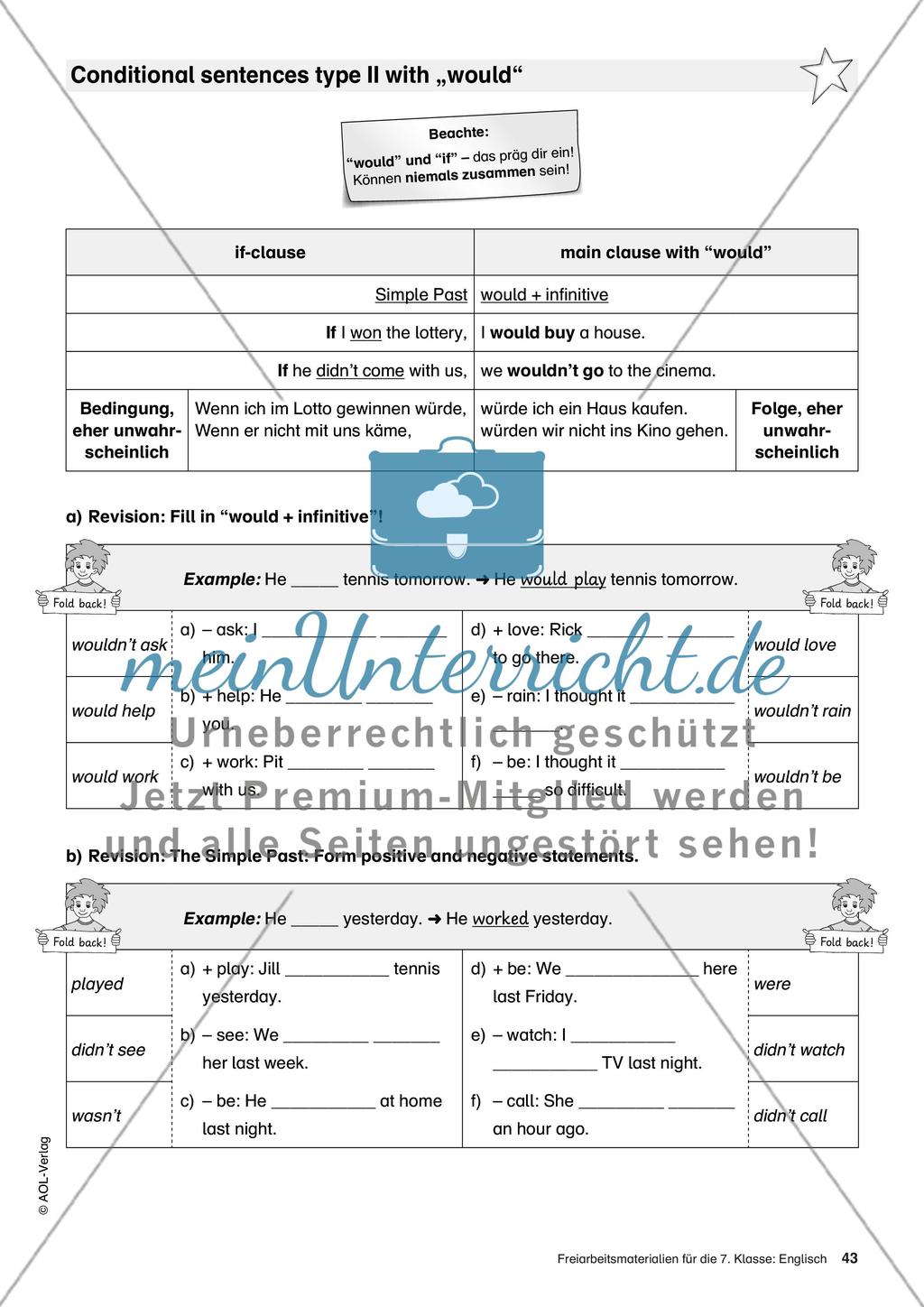 Freiarbeitsmaterialien für die 7. Klasse: Englisch - Teil 3 Preview 10