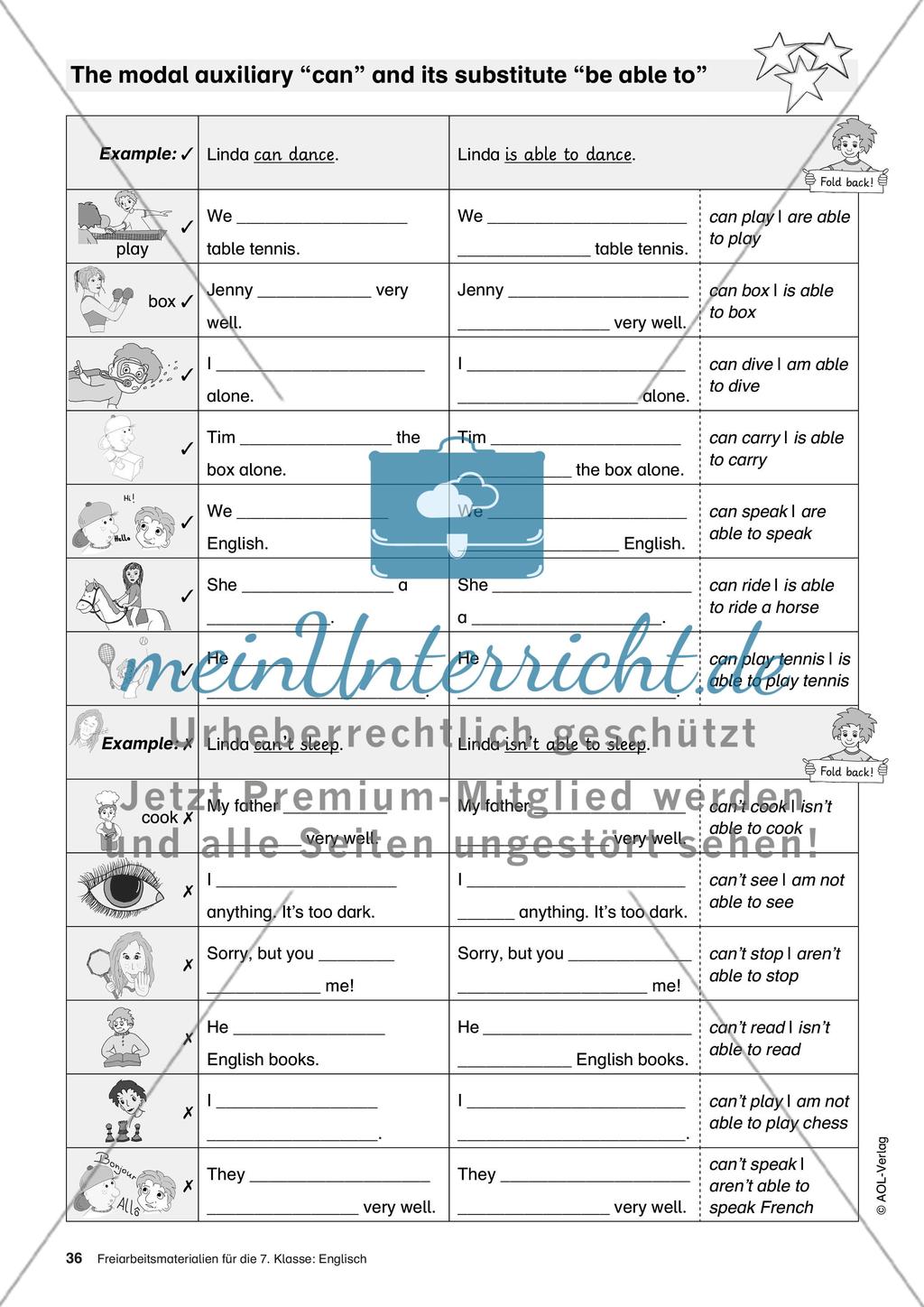 Freiarbeitsmaterialien für die 7. Klasse: Englisch - Teil 3 Preview 3